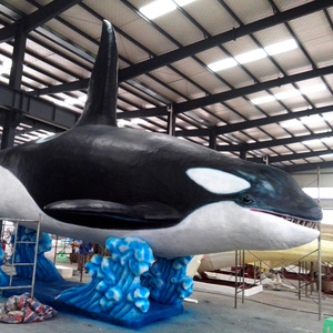 Venta al por mayor de figuras de animales realistas: tiburón, ballena, delfín en movimiento, esculturas decorativas para parques de atracciones - Product Image 1