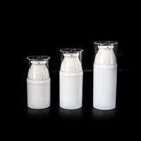 Flacon pompe sans air personnalisé de 60 ml, 90 ml, 120 ml, en AS, vide, pour lotion, emballage cosmétique coloré, contenants pour soins de la peau