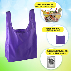 Custom Reusable <b>Folding</b> Shopping <b>Bag</b> Recycled Foldable 190t Polyester Shopping <b>Bag</b> - Product Image 4