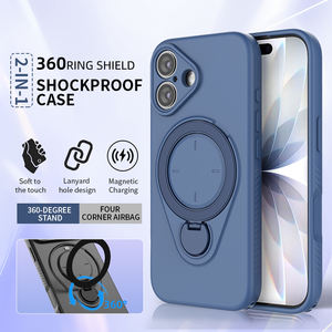 Funda Protectora Resistente y Elegante para <span class=keywords><strong>iPhone</strong></span> 17 Pro Max con Anillo Metálico para Carga Inalámbrica Magnética, Precio Económico y Alta Demanda - Product Image 2