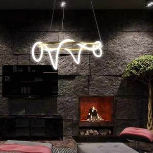 Trung Sơn nhà hàng nghệ thuật Acrylic linh hoạt ống dẫn trang trí ánh sáng mặt dây chuyền sang trọng Đèn hiện đại Dây đèn chùm - Product Image 4