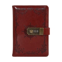 Journal académique A5 à couverture rigide personnalisé, Journal de direction, carnet de notes en cuir PU avec verrouillage à code