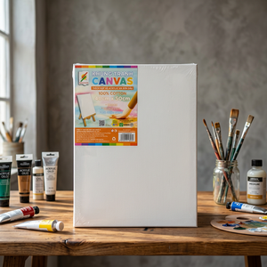 Customized 280g Cotton Primed Artist Canvas Boards Stretched Pine Wood <b>Frame</b> Nox-toxic Oil Painting Acrylic Art Printing White - Product Image 2