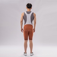 Combinaison de course pour homme, coussin en Gel 3D, Super confortable, marron, couleur unie, séchage rapide, pour vélo de route