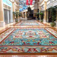 Moquette Axminster de luxe en nylon ignifuge pour casino, tapis mural en laine tufté à la main durable, lavable en machine
