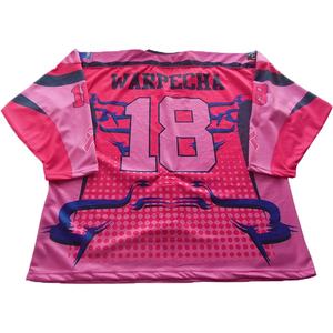 커스텀 프로 여성 카모 & 블루 Reversible 승화 아이스 하키 저지 최소 - Product Image 2