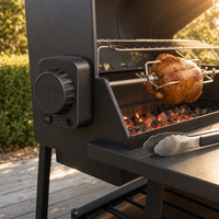 Moteur de rôtissoire métallique 8001 avec prise DC + connexion Type C résistant à la chaleur pour barbecue