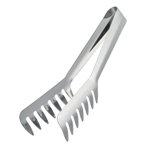 Pinzas para comida DFS430 personalizadas en color plateado, dorado y negro, de acero inoxidable 430, para pan, fideos, espaguetis. - Product Image 1