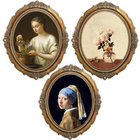 Cadres photo ovales décoratifs de luxe de style européen vintage en gros – Ornements de décoration intérieure au charme haut de gamme
