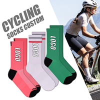 Chaussettes de cyclisme respirantes en maille personnalisées pour hommes, couleurs tendances pour adultes, chaussettes élastiques de bonne qualité