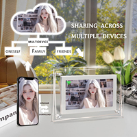 Yeni tasarım WiFi/APP 100% gizlilik koruma IPS resim Video Hd 1080p dijital fotoğraf çerçevesi akıllı resim çerçevesi 4GB pil ile