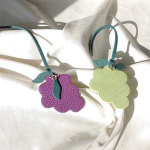 Stylish Pu Leather Cluster Grape Bag Charm Cute Fruit Pendant <b>Keychain</b> Handbag Decoration Promotional Gifts Mother Portable - Product Image 1