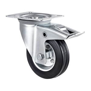 3 "4" 5 "6" 8 "Roues en caoutchouc à noyau en acier de type européen Roulettes industrielles pour chariot à main Roulettes en caoutchouc solide - Product Image 5