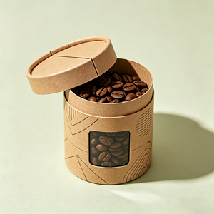 Emballage personnalisé pour thé et café, tube en papier cylindrique rond de qualité supérieure, recyclable avec fonction d'estampage pour les boissons - Product Image 2