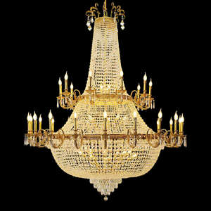 Showsun-lámpara colgante de lujo europea, candelabro grande de Imperio, de cristal, para decoración de boda, hotel - Product Image 6