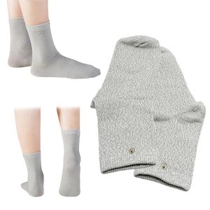Calcetines de masaje de pies de reflexología de acupresión conductora de fibra de plata, hilo reciclado ecológico para terapia de electrodos - Product Image 1