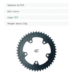 Alliage d'aluminium 110 BCD 46T AI CYCLING 115g Roue de chaîne de vélo de montagne Manivelle et roue de chaîne Pièces détachées pour la conduite sur route - Product Image 3