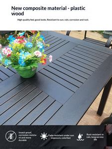<span class=keywords><strong>Table</strong></span> de salle à manger <span class=keywords><strong>en</strong></span> plastique anti-corrosion, chaises d'extérieur, <span class=keywords><strong>table</strong></span> de cour, <span class=keywords><strong>table</strong></span> longue de balcon, <span class=keywords><strong>table</strong></span> carrée moderne pour restaurant - Product Image 3