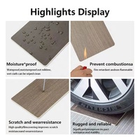 Panneaux muraux 3D classiques en WPC imperméables et ignifuges, faciles à installer, avec design marbre pour cuisine et salle de sport
