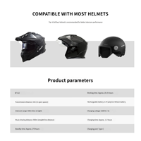 Helm Motor Nirkabel Headphone BT Interkom Headset BT X3Pro Baterai Tahan Lama Tahan Air untuk Berkendara dan Mendengarkan Musik