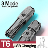 Mini lampe torche LED télescopique rechargeable par USB, lampe de poche portable, lampe stylo, lampe d'inspection, lampe torche EDC pour l'extérieur