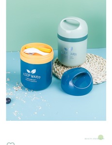 304 Stainless Steel Insulated <b>Soup</b> Tumbler <b>Flask</b> with Lids and Spoon Leak Proof Portable for Baby & Student Use - Product Image 6