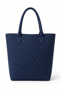 Geometric Pattern Non Woven Fabric Tote Bag Medium Size Daily Use Shopping Bag Hand Length Handle - Product Image 1