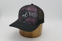Gorra Trucker de Malla Completa con Logotipo Personalizado, Camuflaje Rosa Transpirable, Gorra Trucker con Superposición de Encaje para Hombres y Mujeres