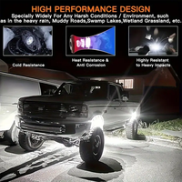 Luces LED RGB de Alta Calidad de 12V y 9 LED, Color Blanco Puro, Nuevas, para Camionetas 4x4, Todoterreno, Jeeps, Autos, Barcos y Yates