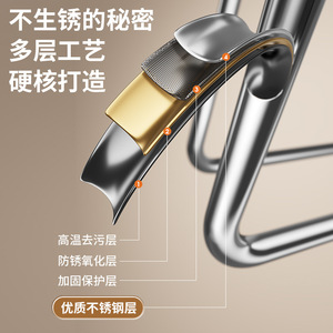 Égouttoir à vaisselle en acier inoxydable avec plateau de drainage pour évier de cuisine, organisateur de rangement pour assiettes et bols, taille L - Product Image 3