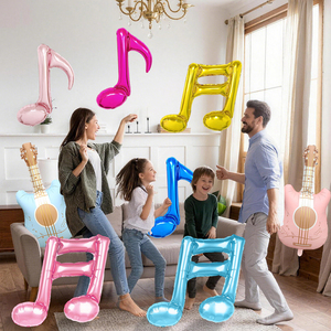 Yeni Mat INS Tarzı Gitar Balonu Mat Metal Müzik Aleti Balonu Parti Süslemeleri İçin - Product Image 3
