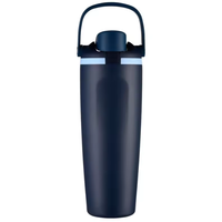 Bouteille d'eau isotherme à double paroi en acier inoxydable 316 à ouverture rapide, avec couvercle verrouillable, pour le sport