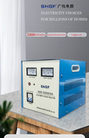 Stabilisateur de tension (SVC) monophasé en cuivre 5000W pour moteur servo AC avec affichage numérique pour machine à crème glacée
