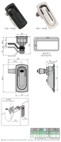 Verrouillage de panneau à compression SK1-181B, alliage de zinc + SPCC, loquet encliquetable pour châssis de serveur, armoire électrique, boîtier réseau