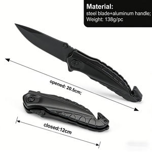 Cuchillo Plegable Multifuncional de Supervivencia, Cuchillo Táctico para Caza, Kit de Supervivencia al Aire Libre, Cortador, Rompecristales, Cuchillo de Bolsillo Portátil - Product Image 6