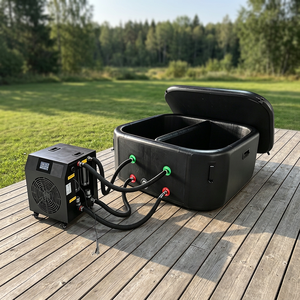 Sistema de enfriamiento de agua para baños de hielo todo en uno, bañera inflable para inmersión en frío, dispositivo de hidroterapia y fisioterapia con calefacción y refrigeración - Product Image 1