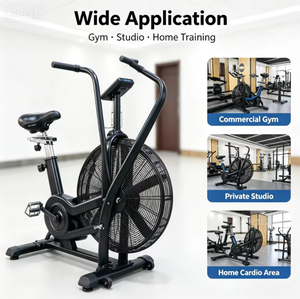 Vélo d'exercice à résistance par air, cadre en acier réglable, pour usage domestique, unisexe, vélo de cyclisme d'intérieur - Product Image 5