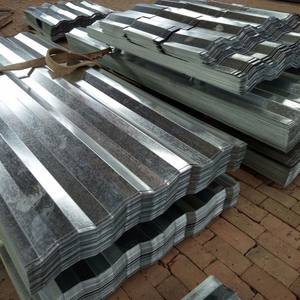 亜鉛メッキ鋼板　卸売価格　4フィート×16フィート　35枚 鉄板 0.4mm 24ゲージ 波板鋼板 シェイクルーフィング メタルパネル - Product Image 2