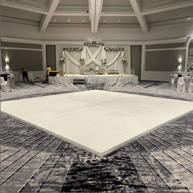 China Lieferant tragbare reine weiße Tanzfläche für Hochzeits feier