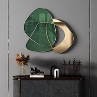 Décoration murale en métal doré de haute qualité, personnalisable, 100x91 cm, pour salon, maison, art luxueux, décoration intérieure, dropshipping DDP