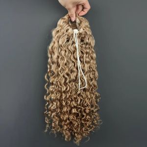 Extensiones <span class=keywords><strong>de</strong></span> Cabello Humano Ondulado Tipo Melena Rubia con Cordón, Ondas <span class=keywords><strong>de</strong></span> Agua, Fácil Instalación, Cola <span class=keywords><strong>de</strong></span> Caballo <span class=keywords><strong>de</strong></span> Moda en Stock - Product Image 6