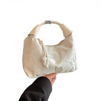 Sac à bandoulière pour femme, style Hanfu chinois, nouvelle tendance nationale, brodé, fermeture éclair, doublure polyester, 2025