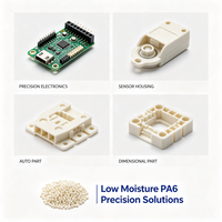 Granulés PA6 modifiés à faible humidité, granulés de nylon 6 dimensionnellement stables pour pièces électroniques et automobiles de précision