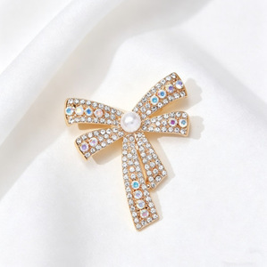 Bow Rhinestone <b>Buttons</b> <b>Gold</b> Base Crystal DIY Embellishments for Wedding Jewelry Accessories Alloy Plating Engagement Party Gift - Product Image 4