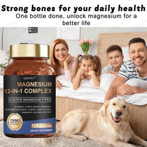 OEM al por mayor 120 cápsulas 700MG magnesio 12 en 1 complejo corazón <span class=keywords><strong>sueño</strong></span> salud ósea suplementos minerales esenciales - Product Image 5