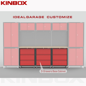 Kinbox Garage Unit 3-Drawer Base <b>Tool</b> <b>Box</b> With Drawer for Home Garage DIY 20FC260E3 3-Drawer Other Metal Furniture for Home Gara - Product Image 3