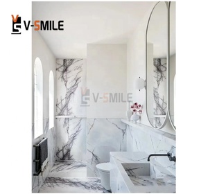 <span class=keywords><strong>Escalier</strong></span> en marbre blanc lilas naturel au design populaire, <span class=keywords><strong>couvre</strong></span>-<span class=keywords><strong>escalier</strong></span> élégant avec éclairage pour la maison - Product Image 4