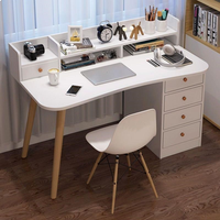 Bureau d'étude moderne multifonctionnel pour étudiants avec tiroir et armoire, durable, simple, table d'étude à domicile, panneau en bois, bureau d'ordinateur pour la maison