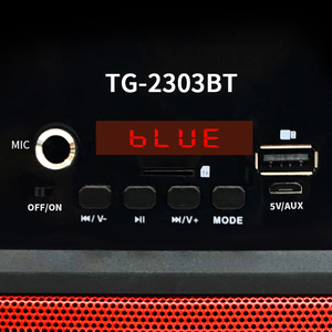 SONAC TG-2303BT 15W batería de litio de 1200mAh con USB/TF/Radio FM inalámbrico recargable altavoz portátil - Product Image 5