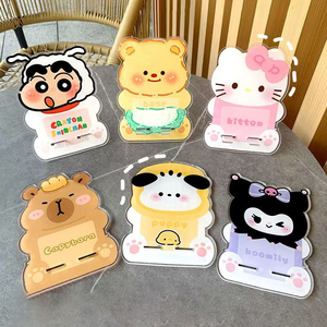 Customized Acrylic Transparent Japanese Cute Girl Heart Ugly Fish Mobile Phone & <b>Tablet</b> Holder for Desktop Portable Foldable - Product Image 2